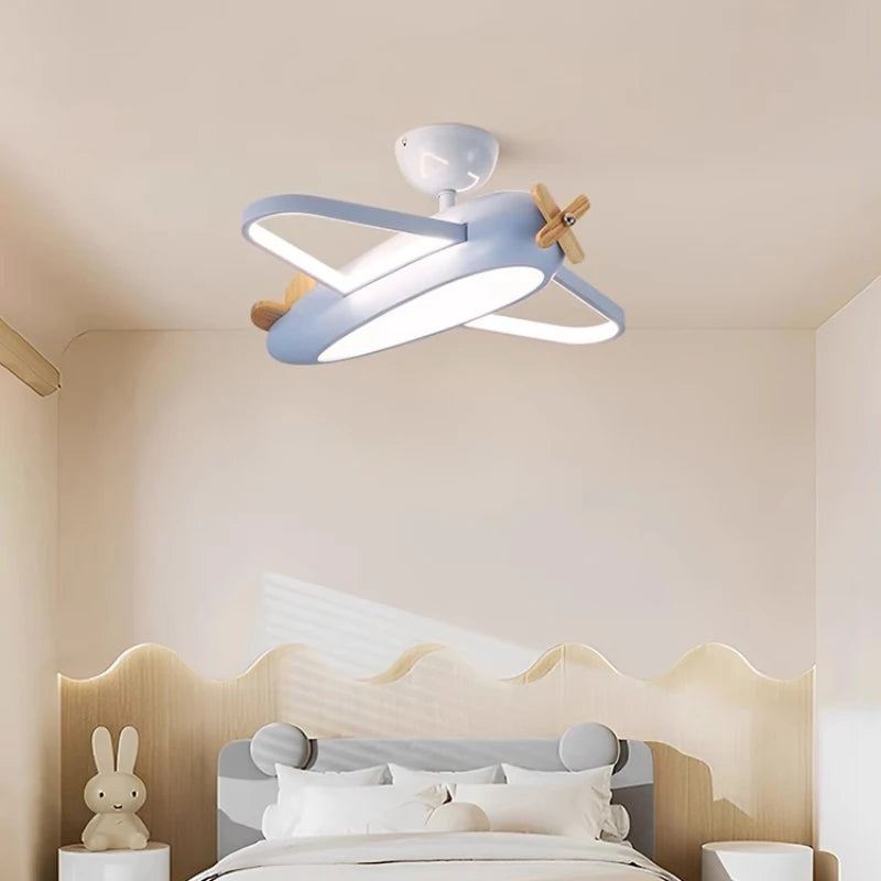 plafonnier hélicoptère moderne pour chambre d'enfant garçon - vue 3 sur 9