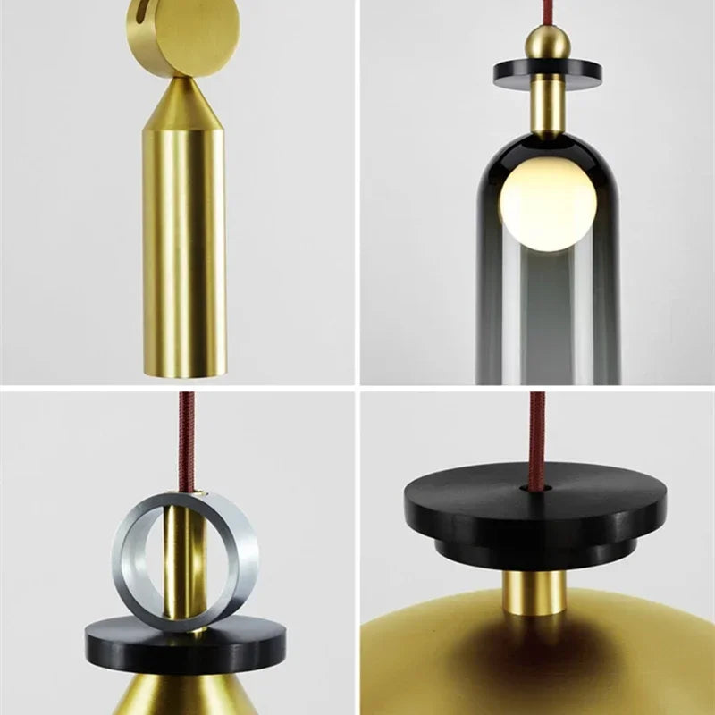 suspension en métal réglable design pour éclairage intérieur décoratif - vue 5 sur 25