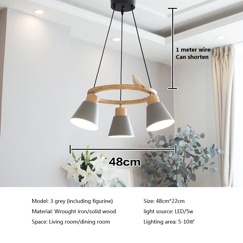 Lampe suspension nordique moderne Macaron - vue 12 sur 18