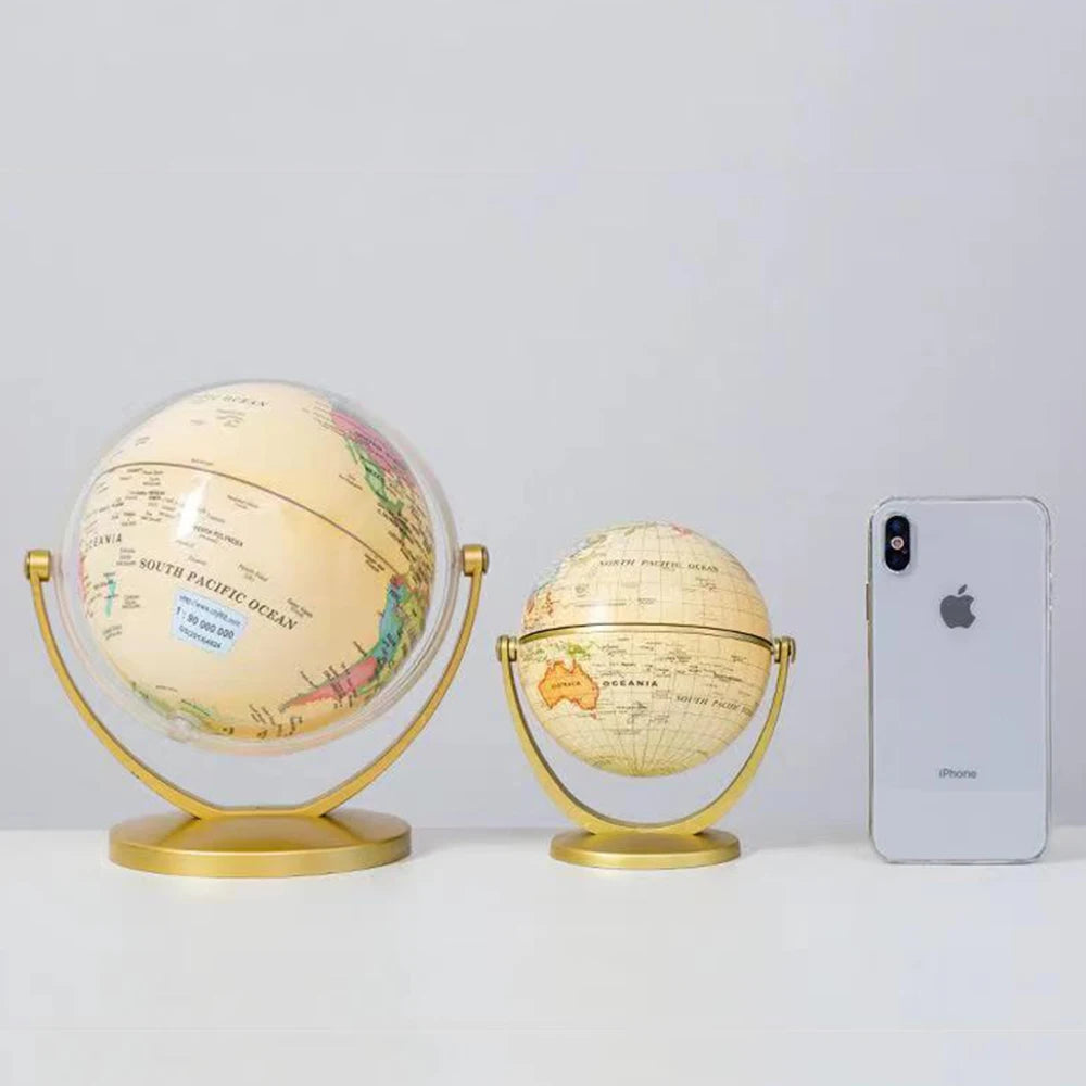 globe terrestre rétro pour apprendre la géographie et décorer - vue 3 sur 7