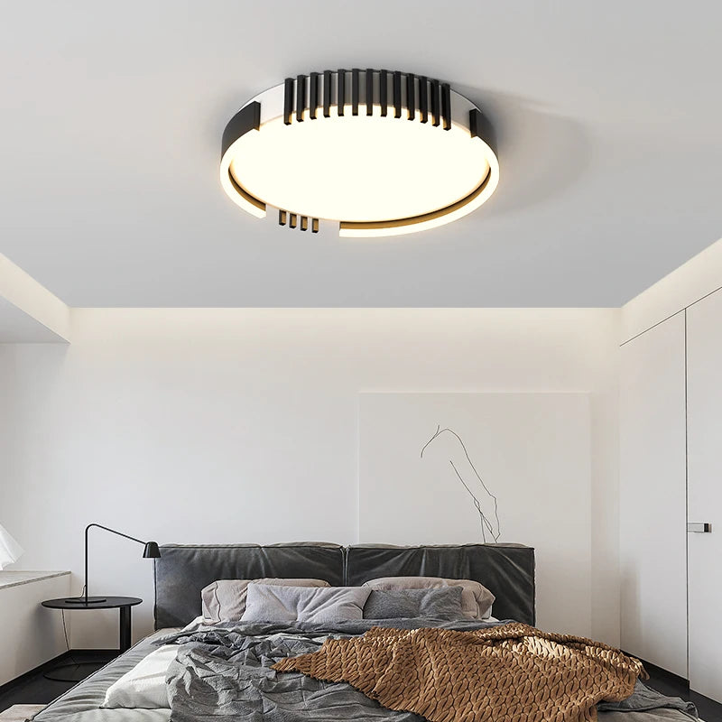 plafonnier led rectangulaire encastrable design nordique moderne - vue 4 sur 9
