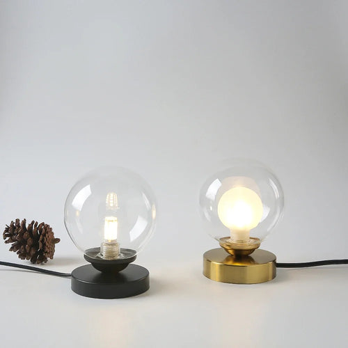 lampe à poser en verre doré pour éclairage décoratif intérieur - vue 2 sur 8