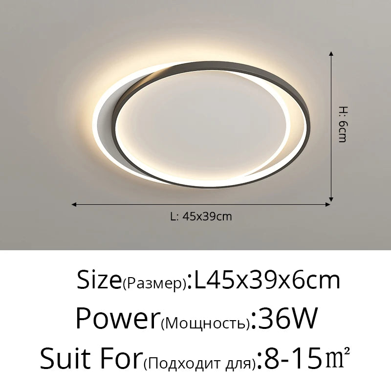 plafonnier led minimaliste nordique carré encastré géométrique créatif