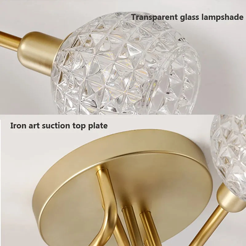 Lustre nordique en cuivre magique en forme de haricot magique - vue 6 sur 8