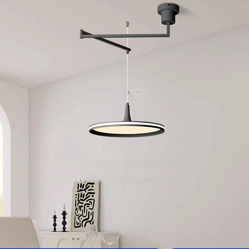 Modern Dining Table Pendant Lamps Swing Arm Hanging Light UFO Chandelier Lamp Restaurant Living Room Bar Kicthen Island Fixture - vue 3 sur 17