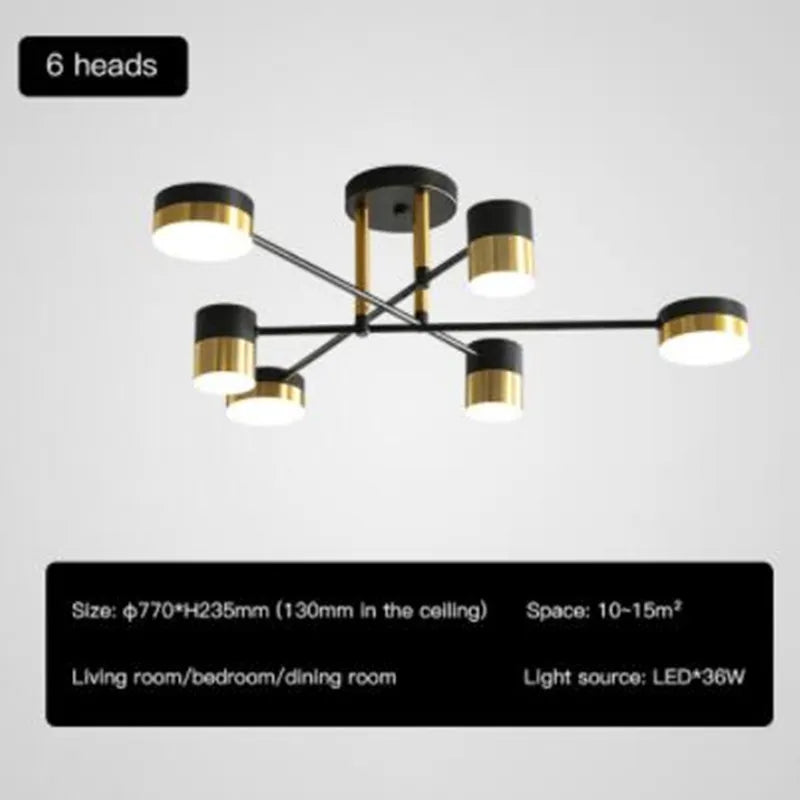 lustre à led design nordique moderne pour intérieur - vue 10 sur 11