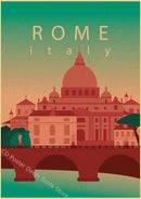 affiche vintage des villes du monde art mural
