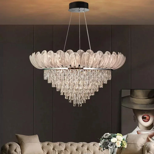 lustre en cristal de luxe pour décoration intérieure - vue 3 sur 9