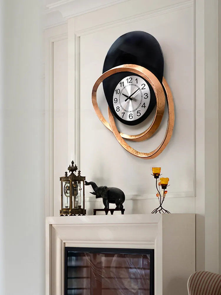 horloge murale en fer forgé pour décoration intérieure artisanale - vue 5 sur 8