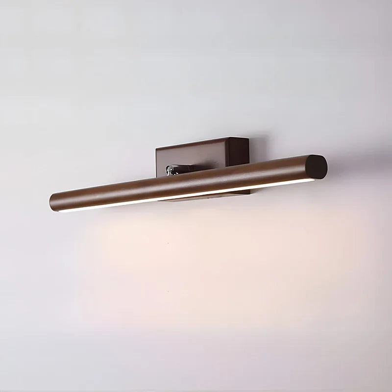 Wooden Mirror headlight, Wabi-sabi Modern Vintage style, wall light for Bathroom, Bedroom, dining room, Study lighting - vue 5 sur 12