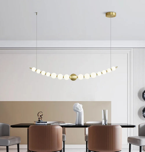 lustre led funky doré argenté pour éclairage intérieur décoratif - vue 4 sur 22