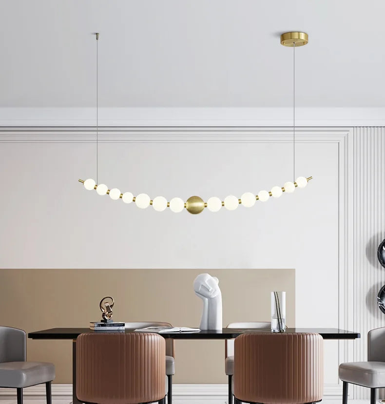 lustre led funky doré argenté pour éclairage intérieur décoratif - vue 4 sur 22