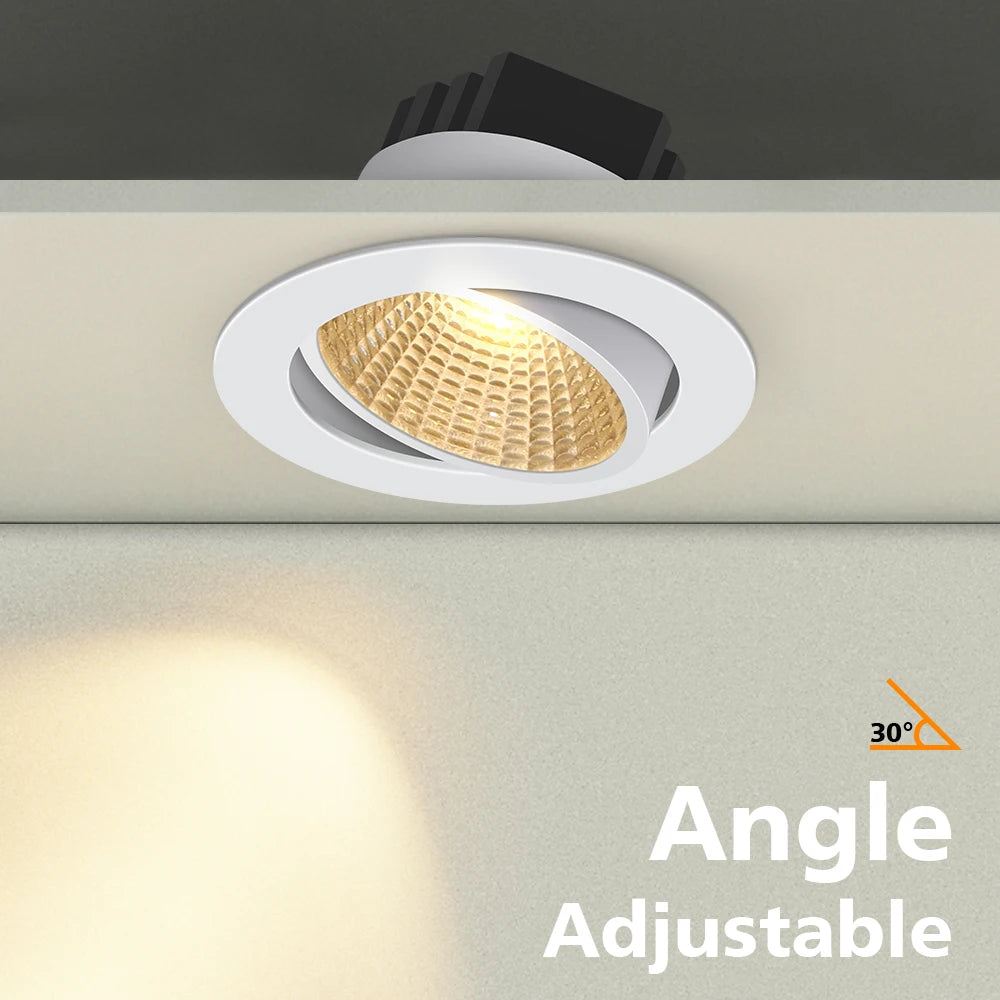 spot led encastrable à intensité réglable avec technologie cob - vue 8 sur 8