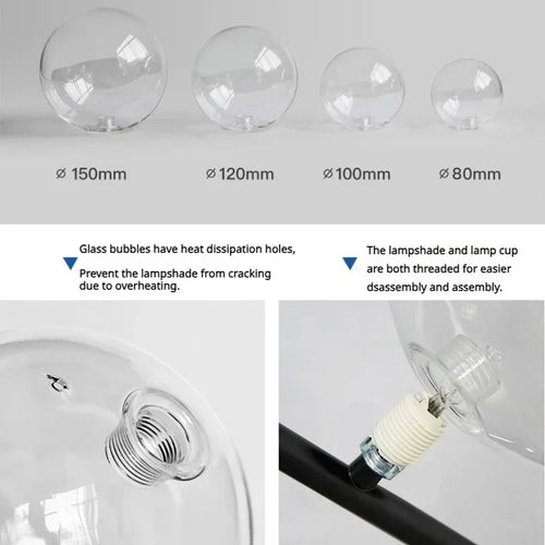 lustre moderne en verre pour une décoration élégante - vue 6 sur 12