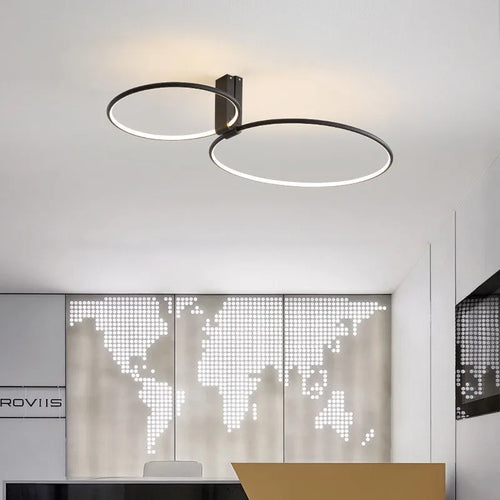 plafonnier circulaire moderne à led avec rotation créative à 360 degrés - vue 5 sur 11