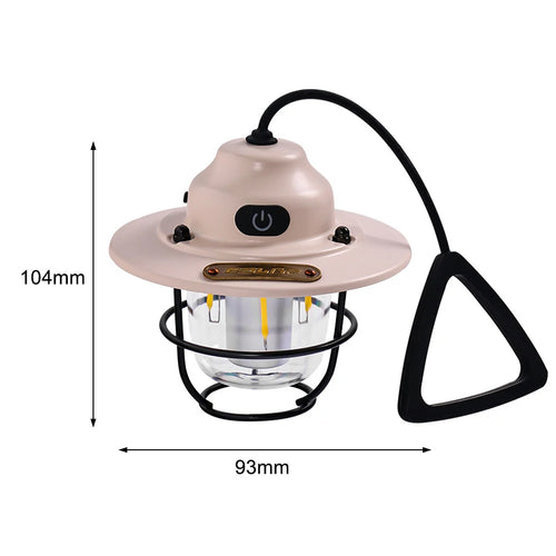 lampe de camping led rétro suspendue étanche avec batterie rechargeable - vue 13 sur 12