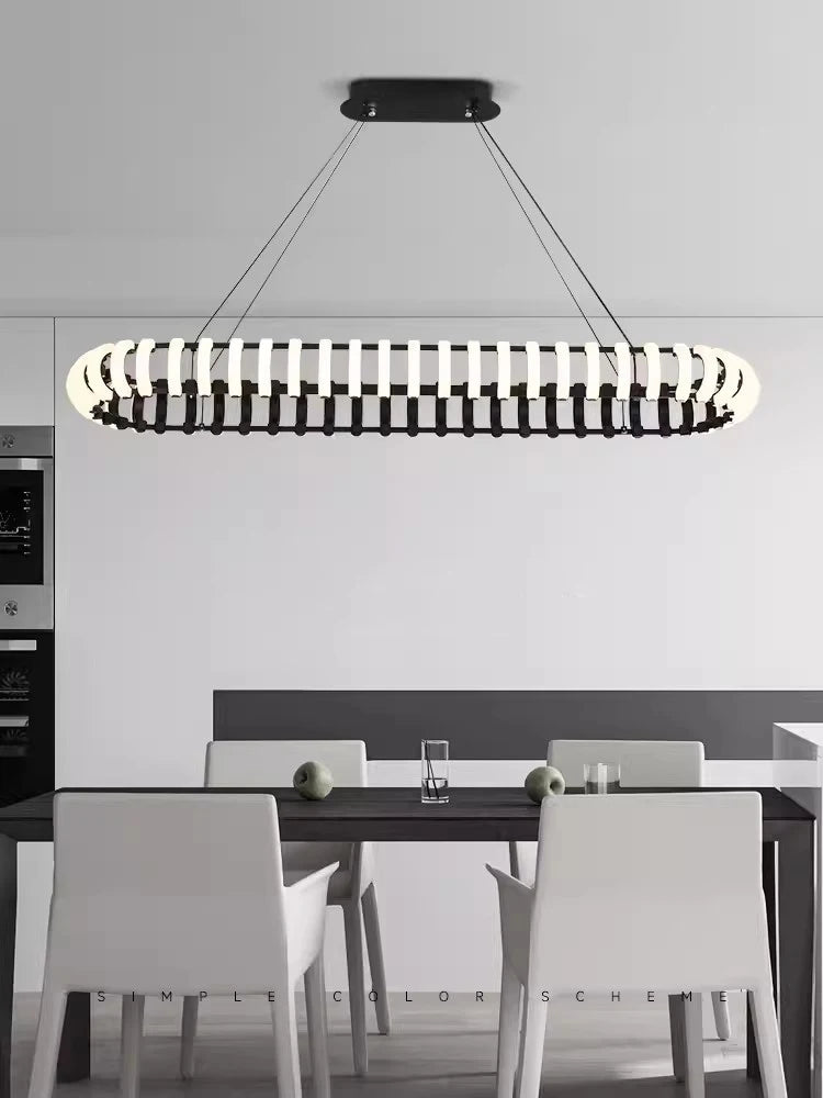 lampe pendante design moderne led ronde nordique pour décor atmosphérique - vue 4 sur 9