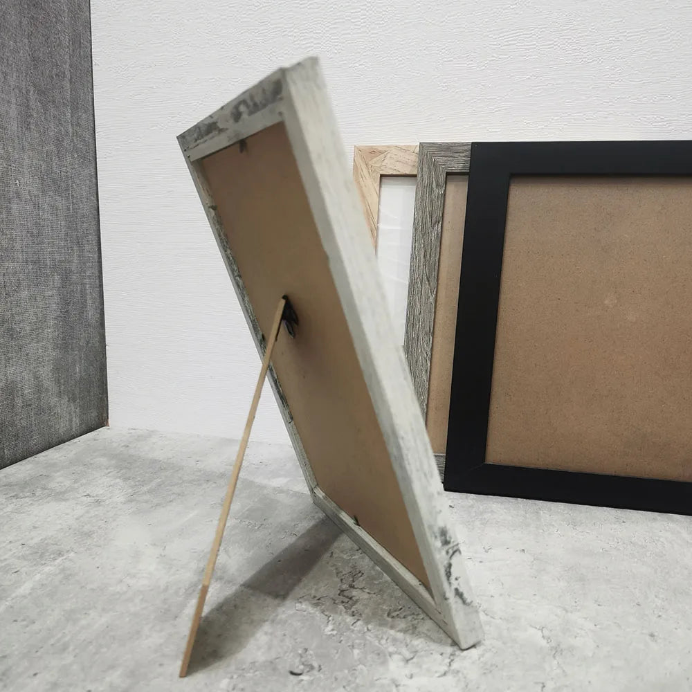 cadre photo rétro en bois pour décoration de bureau - vue 6 sur 10