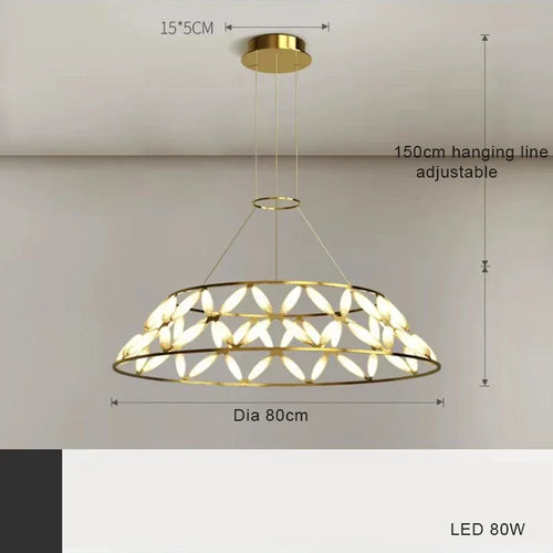lustre nordique moderne lampe led créative pour décoration intérieure - vue 12 sur 13