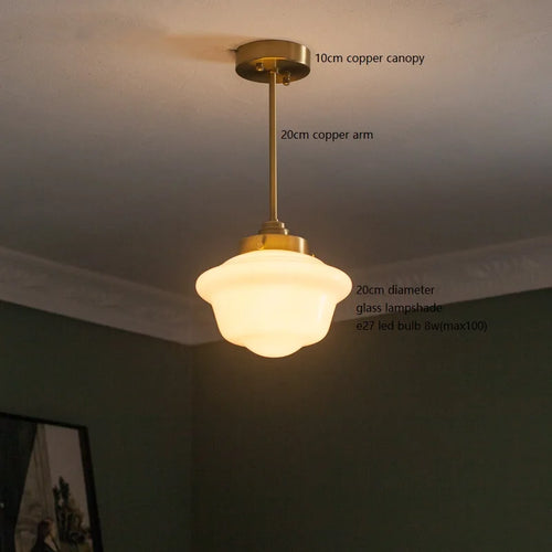 iwhd suspension led en verre et cuivre style nordique moderne - vue 29 sur 28