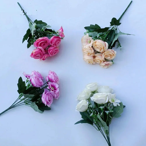 bouquets de roses artificielles pour mariage décoration romantique - vue 6 sur 10