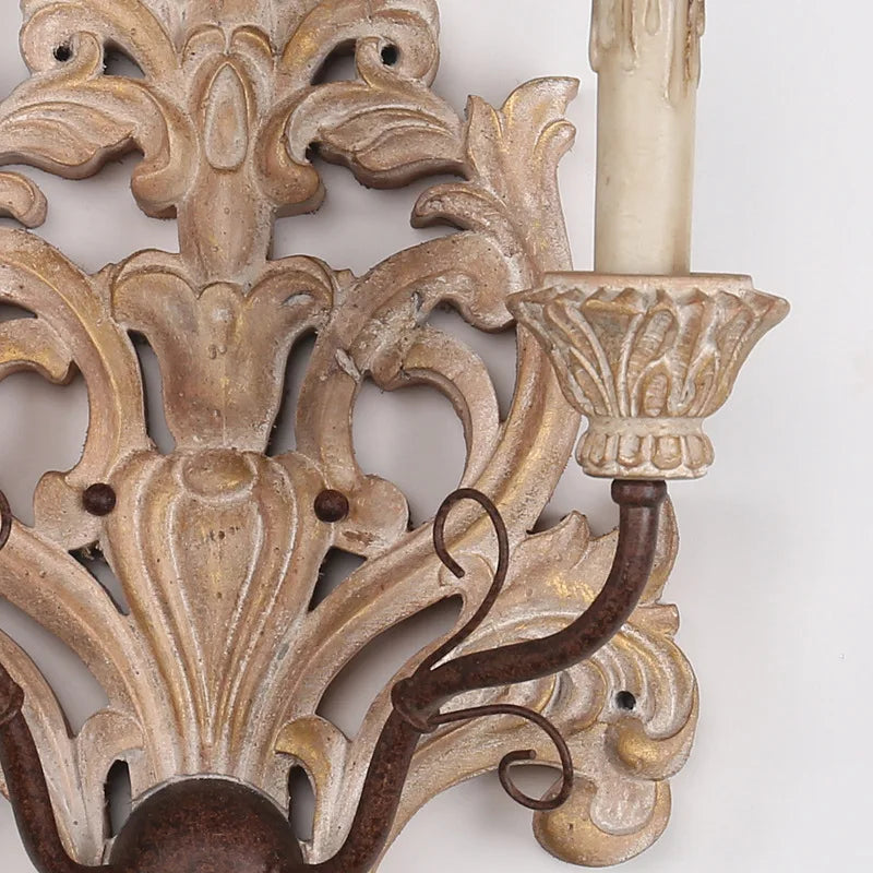 applique murale antique en bois massif style nordique pour décoration de club - vue 7 sur 7