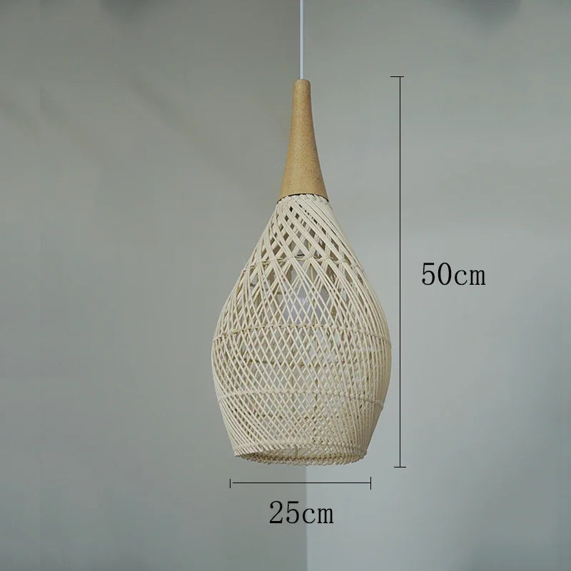 Suspension vintage d'Asie du Sud-Est Lampes en rotin de haute qualité Salon Restaurant Cuisine Luminaires Loft Luminaires