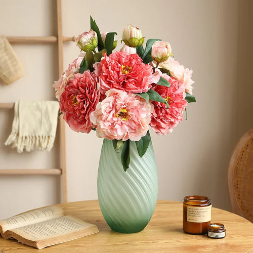 grandes fleurs artificielles de pivoine pour décoration élégante - vue 5 sur 12
