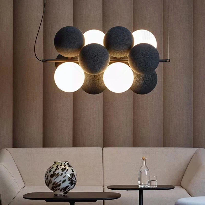 suspension 	 style avec cordon réglable et boule en pvc - vue 3 sur 10