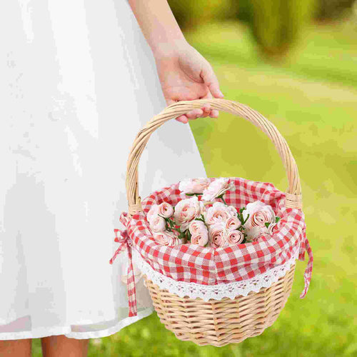 panier zerodeko petit chaperon rouge sac pique-nique tissé à la main - vue 7 sur 9