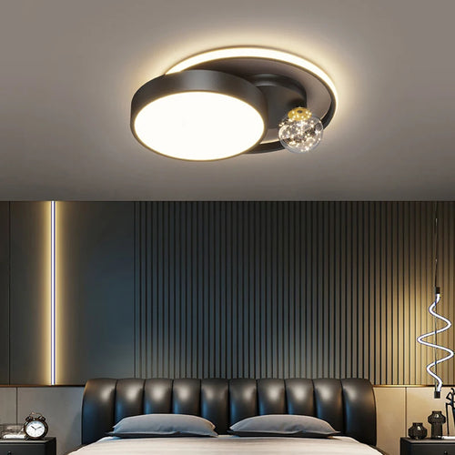 plafonnier led circulaire design nordique pour intérieur moderne - vue 4 sur 8