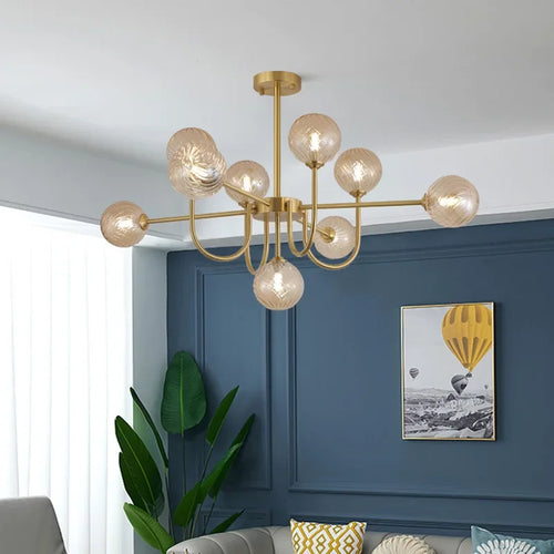 2024 New Pattern Creative U-shaped Magic Bean LED Pendent  Lamp For Living Room Bedroom Lobby Exhibition Hall - vue 5 sur 8