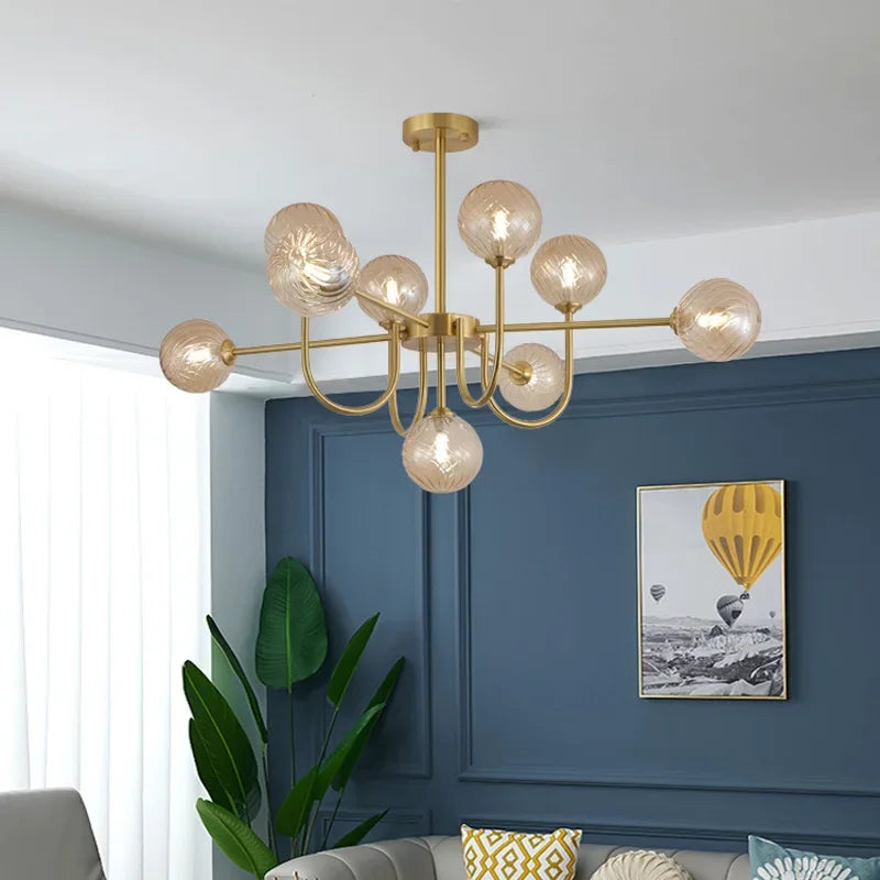 2024 New Pattern Creative U-shaped Magic Bean LED Pendent  Lamp For Living Room Bedroom Lobby Exhibition Hall - vue 4 sur 8