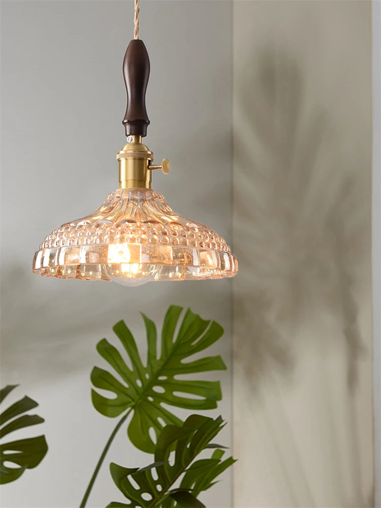 suspension moderne en laiton et verre pour intérieur - vue 2 sur 30