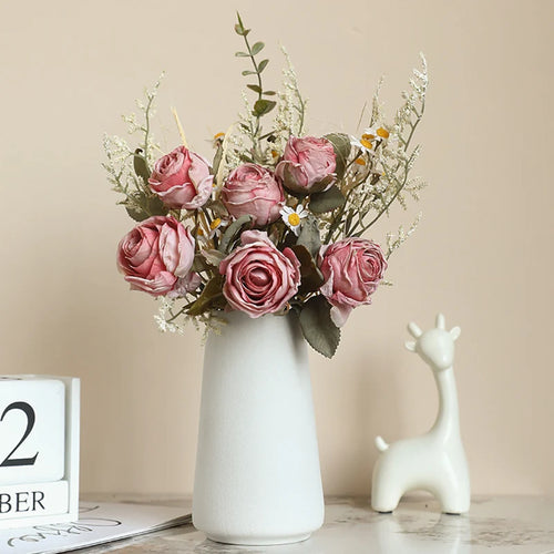bouquet de roses simulées rétro pour décoration dHalloween - vue 3 sur 13