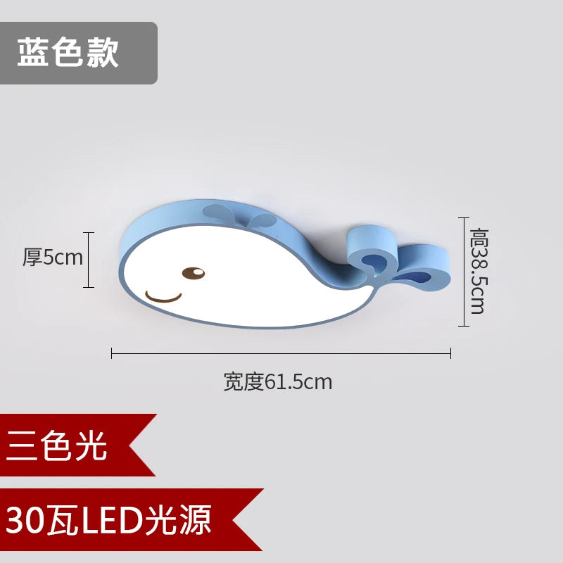 plafonnier led baleine éclairage créatif moderne pour enfant - vue 9 sur 15