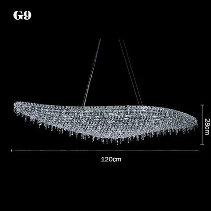 lustre en cristal décoratif pour éclairage intérieur élégant - vue 9 sur 15
