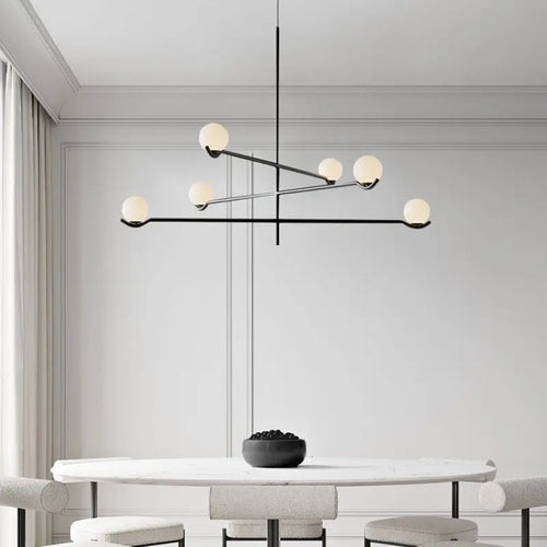 lustre minimaliste boule de verre Luces à LED pour chambre salon salle à manger maison lumière - vue 2 sur 14