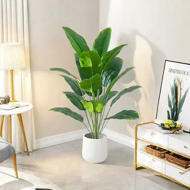 plantes artificielles bananier et palmiers tropicaux pour décoration festive - vue 3 sur 5