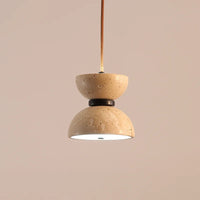 suspension en pierre naturelle rétro avec éclairage led décoratif
