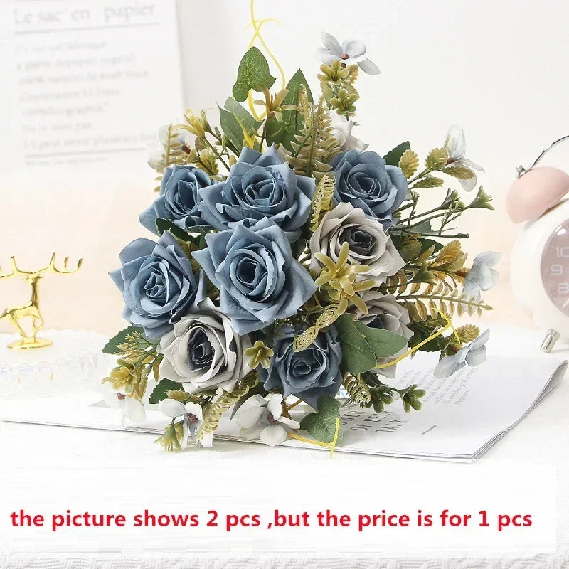 bouquet de roses artificielles pour décoration et cadeau de fête - vue 11 sur 13