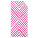 serviette de plage séchage rapide compacte jacquard rayé