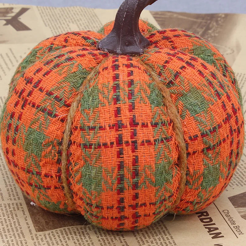 citrouilles décoratives en tissu pour halloween thanksgiving et fêtes - vue 5 sur 9