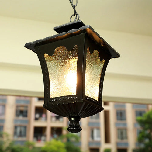 suspension extérieure vintage pour éclairage de patio et couloir - vue 2 sur 7