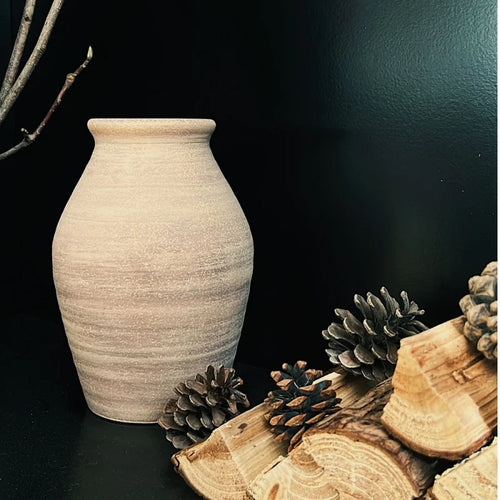 vases en céramique rétro faits main pour décoration florale - vue 4 sur 6