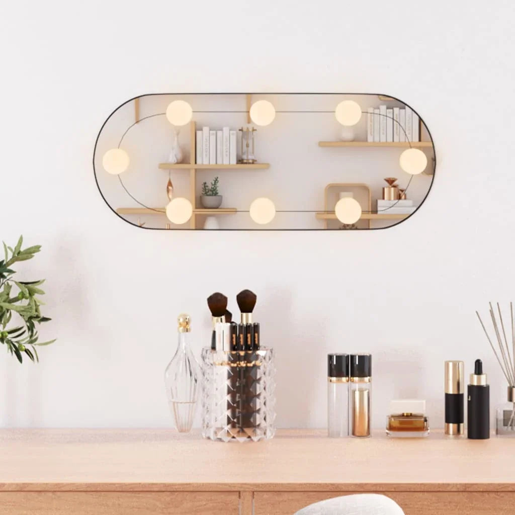 miroir mural oval avec lumières led pour décoration intérieure - vue 6 sur 7