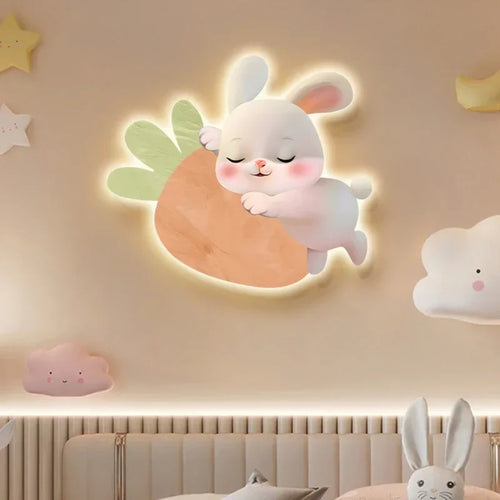 Applique murale led lapin dessin animé décoration moderne - vue 8 sur 9