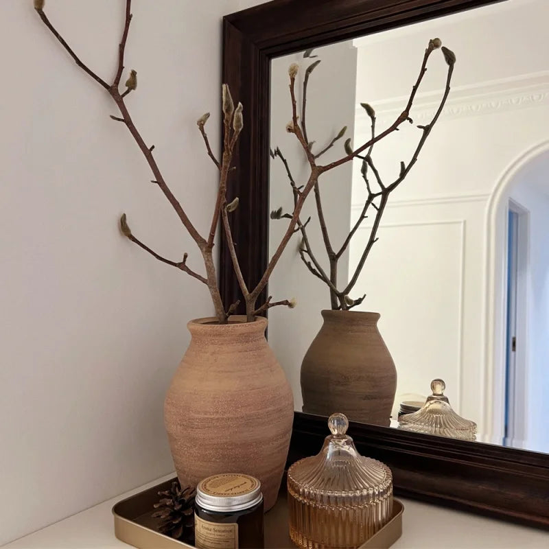 vases en céramique rétro faits main pour décoration florale - vue 2 sur 6