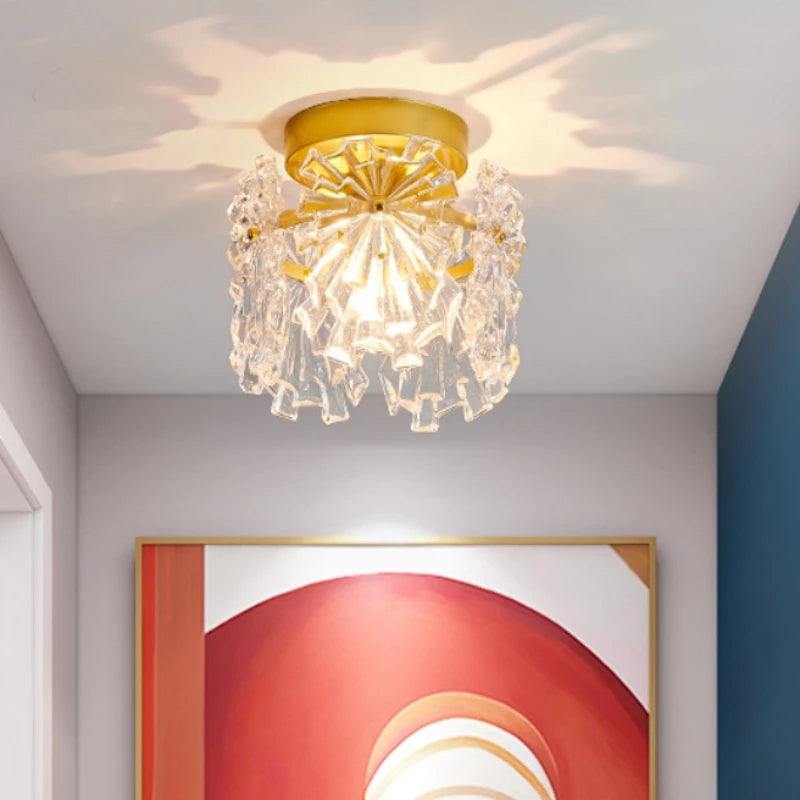 plafonnier en verre flocon de neige design moderne luxe - vue 4 sur 7