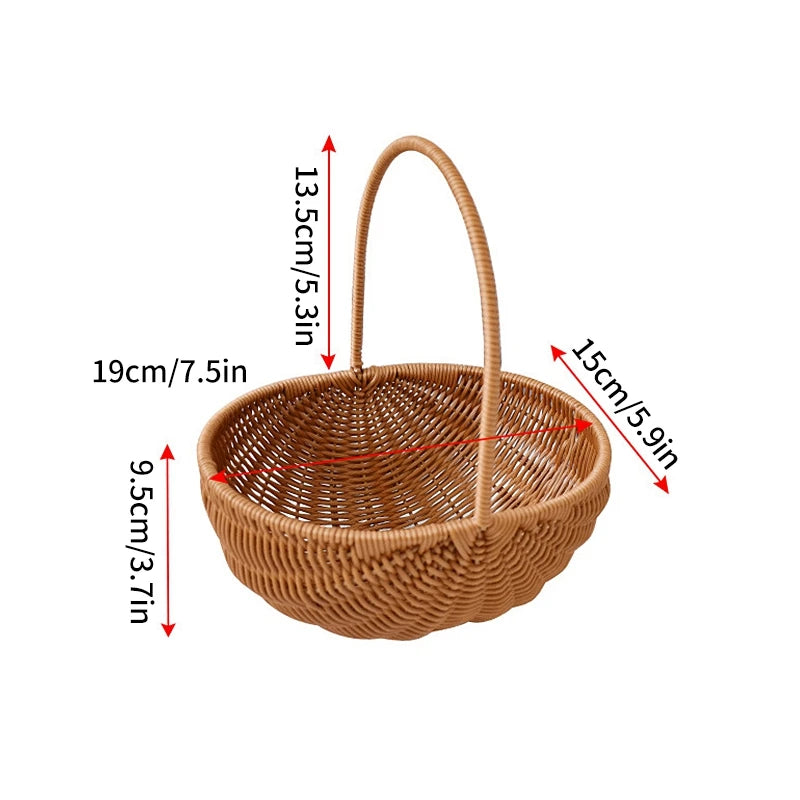 panier de rangement tissé à la main pour jardin et pique-nique - vue 16 sur 27